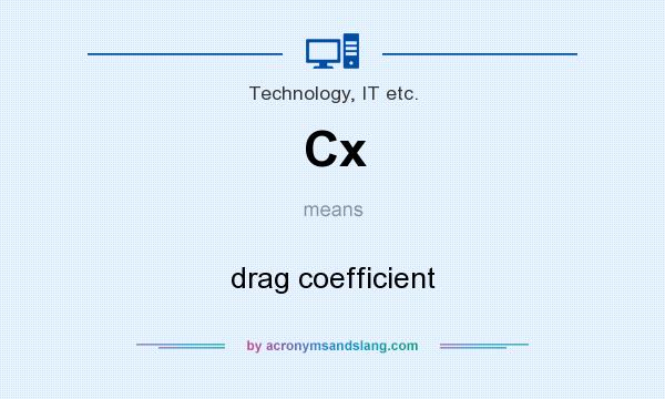 What does Cx mean? It stands for drag coefficient