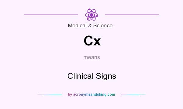 What does Cx mean? It stands for Clinical Signs