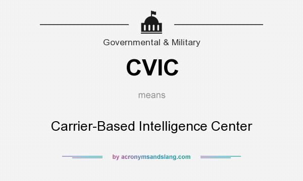 What does CVIC mean? It stands for Carrier-Based Intelligence Center