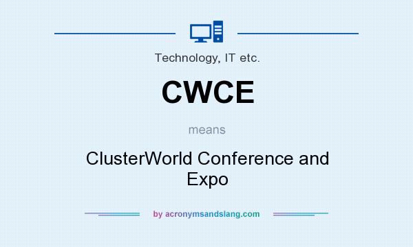 What does CWCE mean? It stands for ClusterWorld Conference and Expo