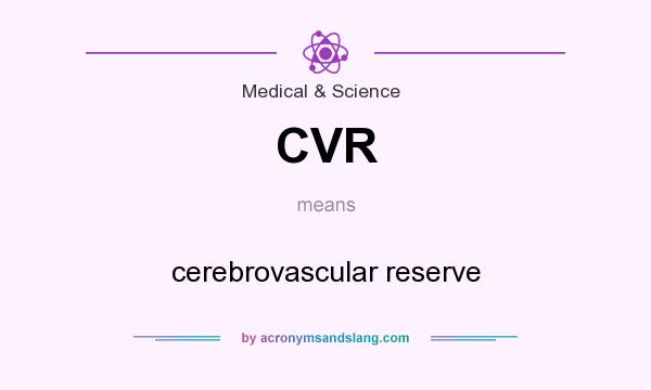 What does CVR mean? It stands for cerebrovascular reserve