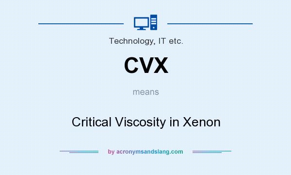 What does CVX mean? It stands for Critical Viscosity in Xenon