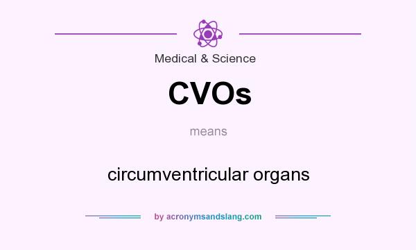 What does CVOs mean? It stands for circumventricular organs