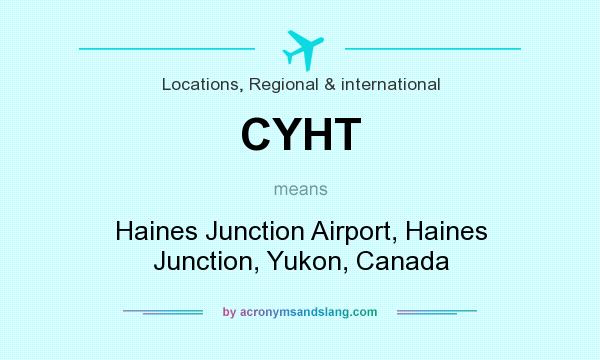 What does CYHT mean? It stands for Haines Junction Airport, Haines Junction, Yukon, Canada