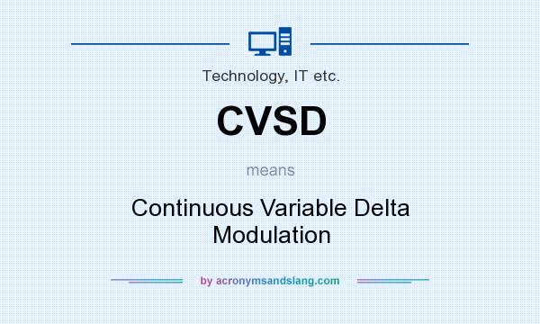 What does CVSD mean? It stands for Continuous Variable Delta Modulation