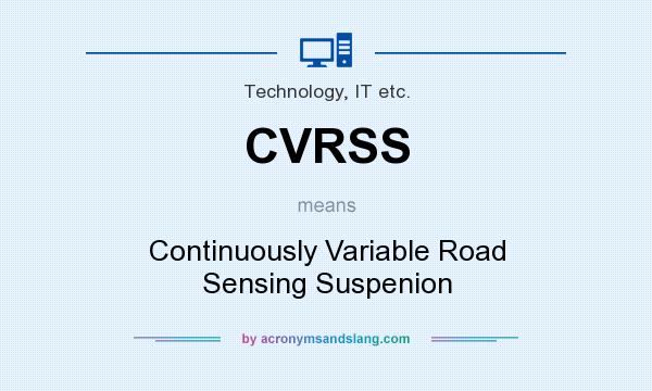 What does CVRSS mean? It stands for Continuously Variable Road Sensing Suspenion