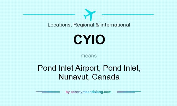 What does CYIO mean? It stands for Pond Inlet Airport, Pond Inlet, Nunavut, Canada