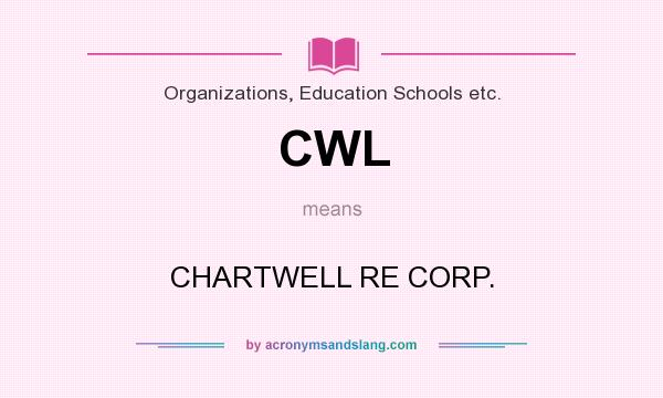 What does CWL mean? It stands for CHARTWELL RE CORP.