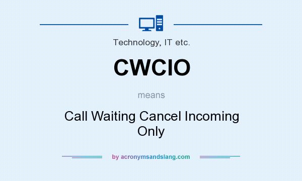 What does CWCIO mean? It stands for Call Waiting Cancel Incoming Only