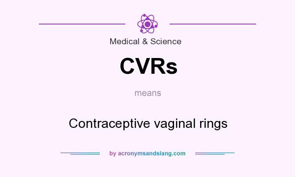 What does CVRs mean? It stands for Contraceptive vaginal rings