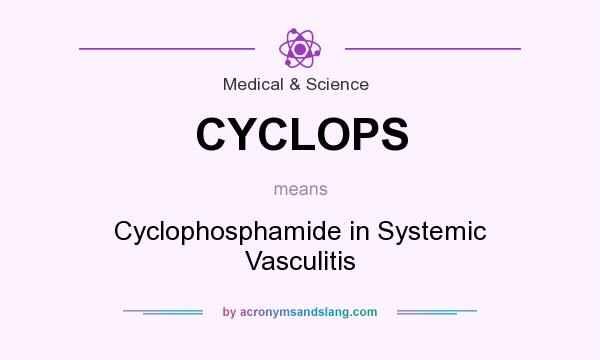 What does CYCLOPS mean? It stands for Cyclophosphamide in Systemic Vasculitis