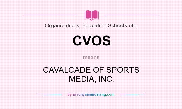 What does CVOS mean? It stands for CAVALCADE OF SPORTS MEDIA, INC.