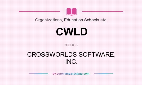 What does CWLD mean? It stands for CROSSWORLDS SOFTWARE, INC.