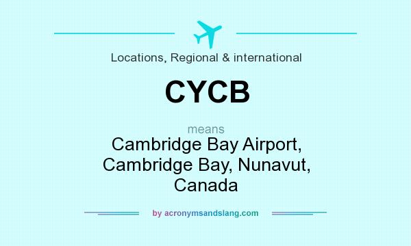 What does CYCB mean? It stands for Cambridge Bay Airport, Cambridge Bay, Nunavut, Canada