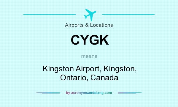 What does CYGK mean? It stands for Kingston Airport, Kingston, Ontario, Canada
