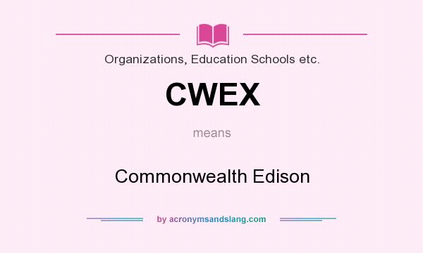 What does CWEX mean? It stands for Commonwealth Edison