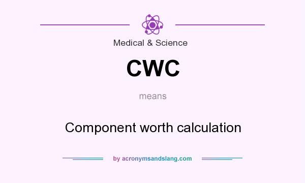 What does CWC mean? It stands for Component worth calculation