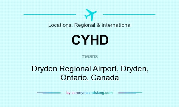 What does CYHD mean? It stands for Dryden Regional Airport, Dryden, Ontario, Canada