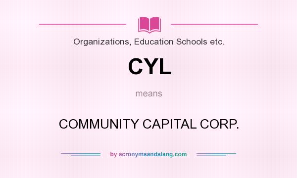 What does CYL mean? It stands for COMMUNITY CAPITAL CORP.