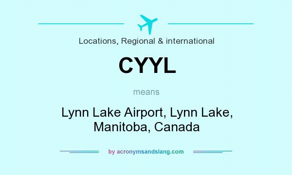 What does CYYL mean? It stands for Lynn Lake Airport, Lynn Lake, Manitoba, Canada