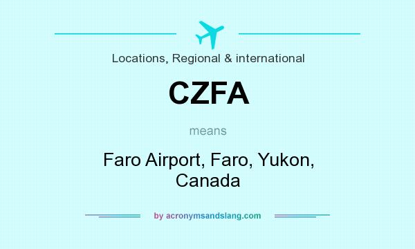 What does CZFA mean? It stands for Faro Airport, Faro, Yukon, Canada
