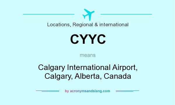 What does CYYC mean? It stands for Calgary International Airport, Calgary, Alberta, Canada