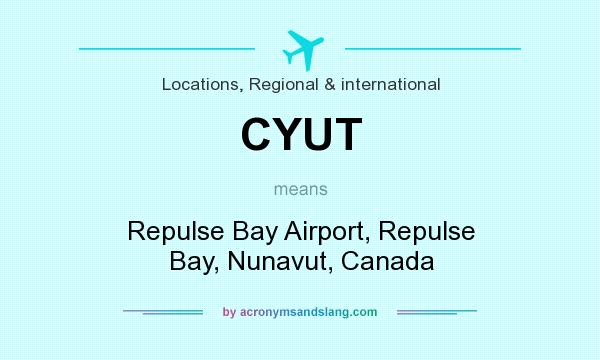 What does CYUT mean? It stands for Repulse Bay Airport, Repulse Bay, Nunavut, Canada