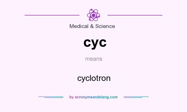 What does cyc mean? It stands for cyclotron
