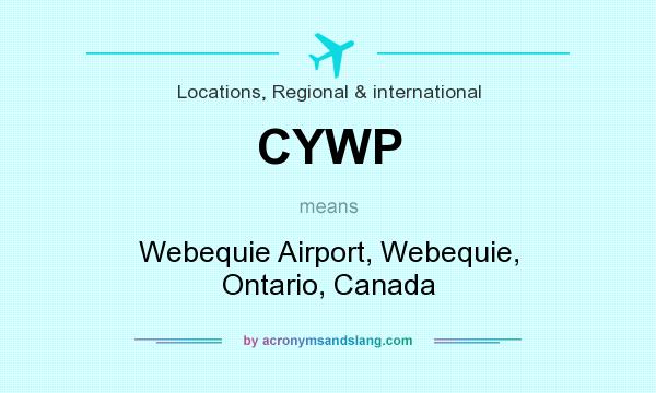 What does CYWP mean? It stands for Webequie Airport, Webequie, Ontario, Canada