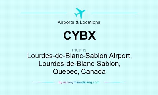What does CYBX mean? It stands for Lourdes-de-Blanc-Sablon Airport, Lourdes-de-Blanc-Sablon, Quebec, Canada