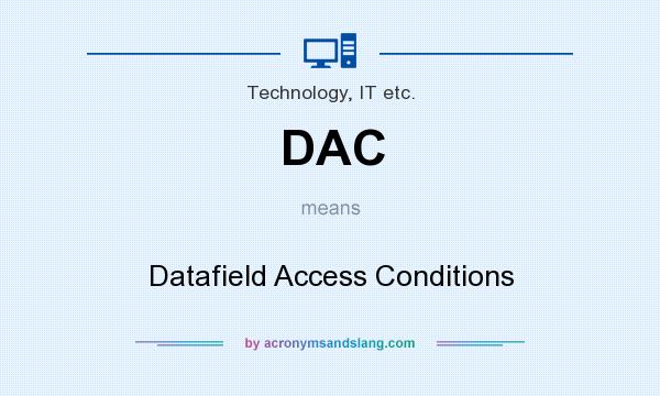 What does DAC mean? It stands for Datafield Access Conditions