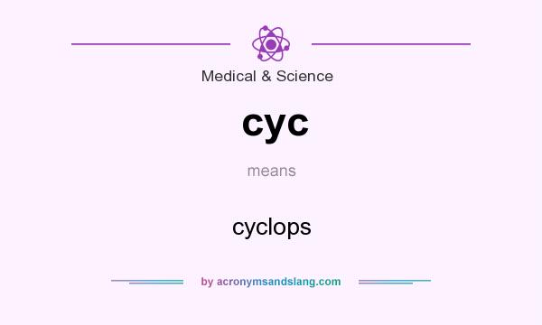 What does cyc mean? It stands for cyclops