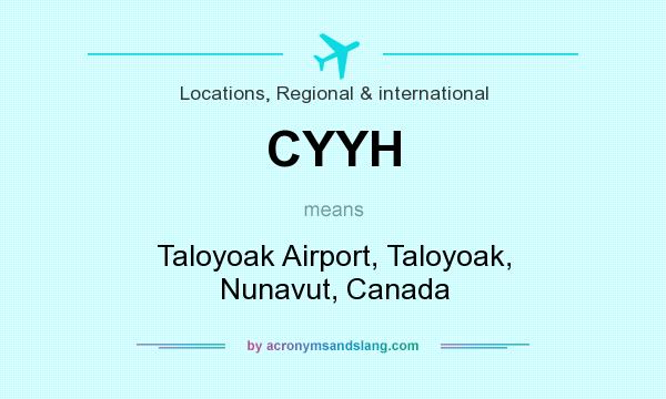 What does CYYH mean? It stands for Taloyoak Airport, Taloyoak, Nunavut, Canada