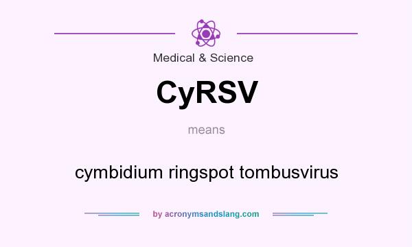What does CyRSV mean? It stands for cymbidium ringspot tombusvirus