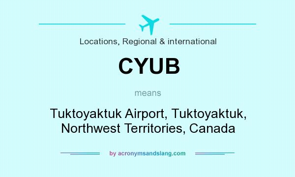 What does CYUB mean? It stands for Tuktoyaktuk Airport, Tuktoyaktuk, Northwest Territories, Canada