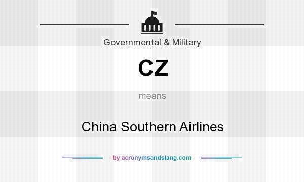 What does CZ mean? It stands for China Southern Airlines