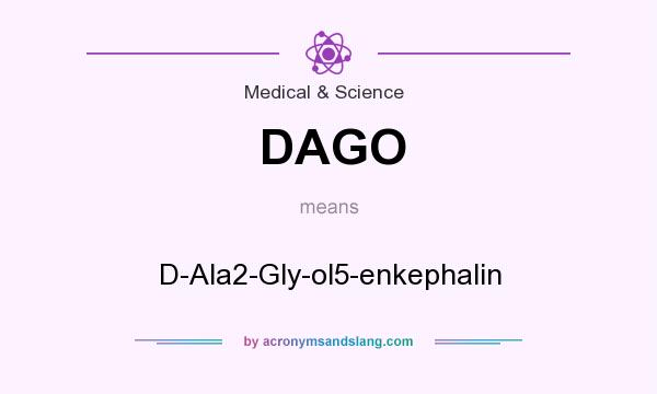 What does DAGO mean? It stands for D-Ala2-Gly-ol5-enkephalin