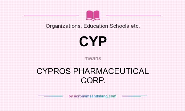 What does CYP mean? It stands for CYPROS PHARMACEUTICAL CORP.