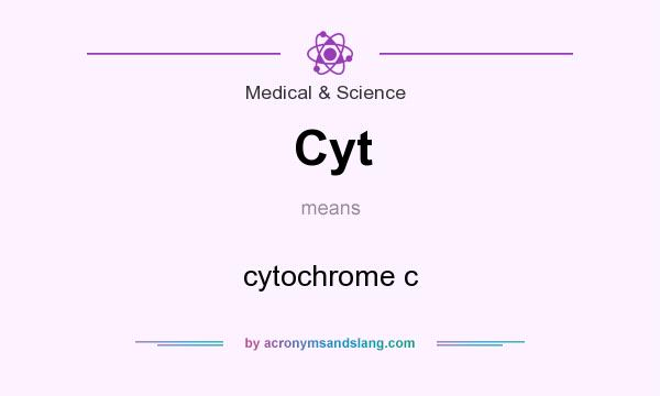 What does Cyt mean? It stands for cytochrome c