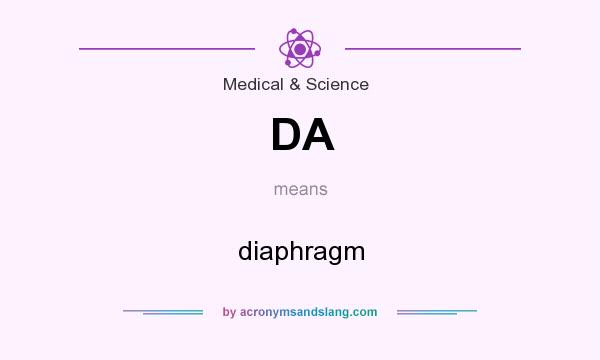 What does DA mean? It stands for diaphragm