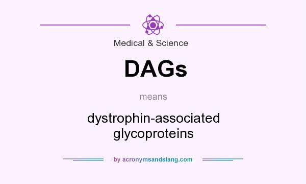 What does DAGs mean? It stands for dystrophin-associated glycoproteins