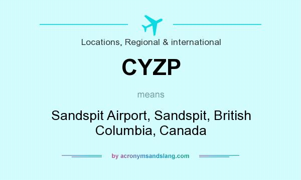What does CYZP mean? It stands for Sandspit Airport, Sandspit, British Columbia, Canada