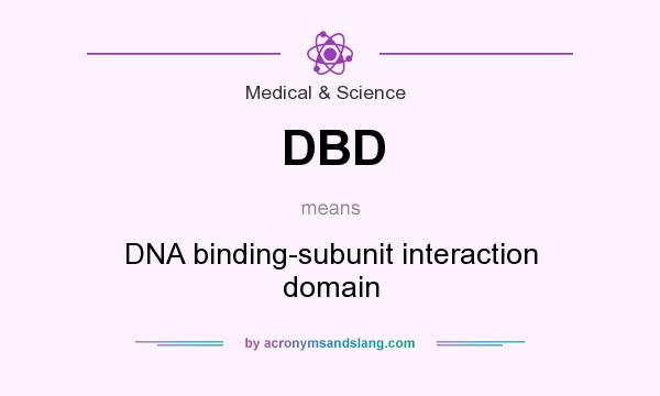 What does DBD mean? It stands for DNA binding-subunit interaction domain