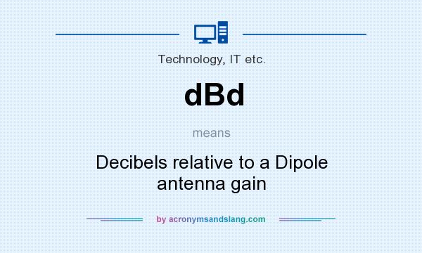 What does dBd mean? It stands for Decibels relative to a Dipole antenna gain