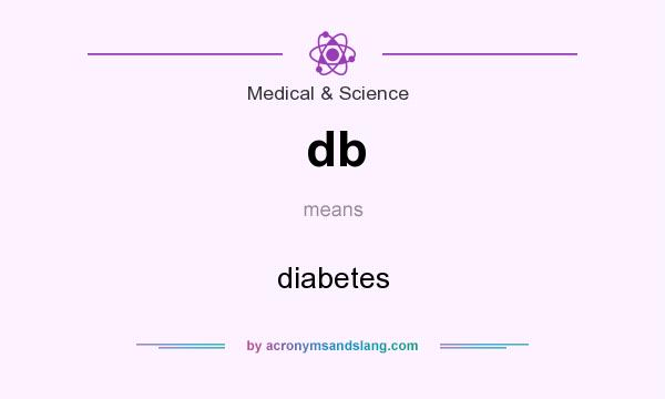 What does db mean? It stands for diabetes