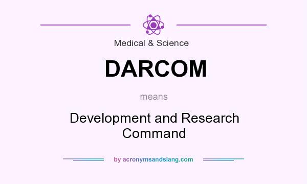 What does DARCOM mean? It stands for Development and Research Command
