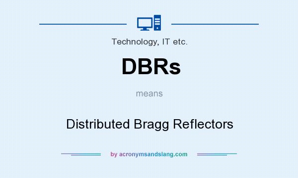 What does DBRs mean? It stands for Distributed Bragg Reflectors