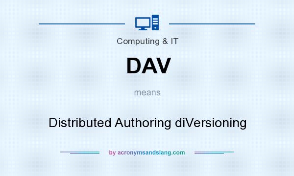What does DAV mean? It stands for Distributed Authoring diVersioning