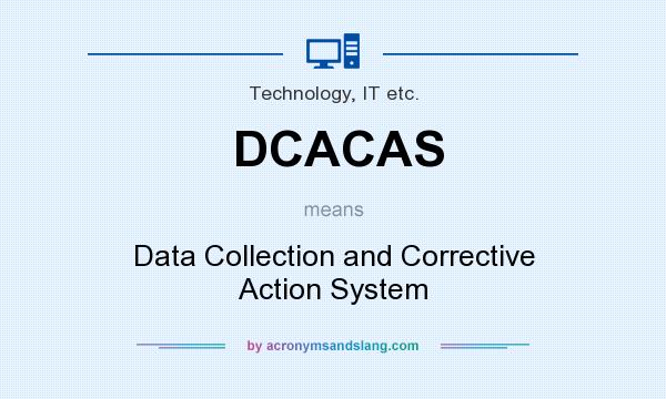 What does DCACAS mean? It stands for Data Collection and Corrective Action System
