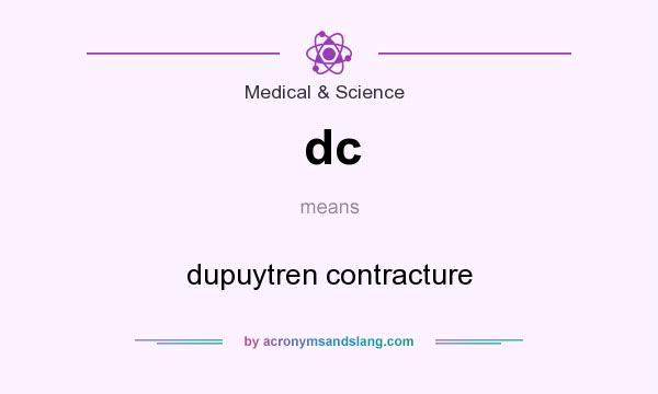 What does dc mean? It stands for dupuytren contracture